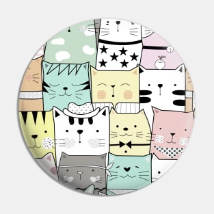 Cute kitten cats pattern Pin