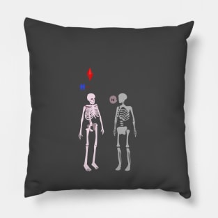 Skeletons Sim - Negative Interaction Pillow