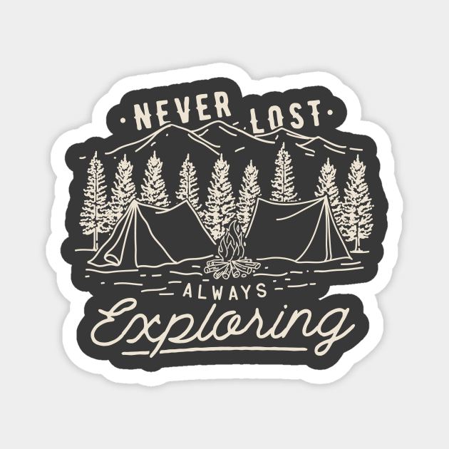 Never Lost Always Exploring Magnet by sket_chy