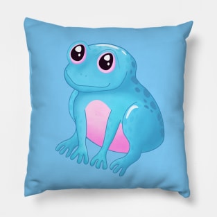 Blue Pastel Frog Pillow