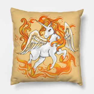 Fiery Unicorn Pegasus Pony Pillow