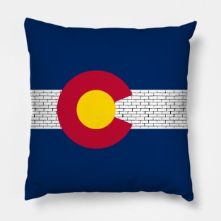 Colorado Border Wall Flag Pillow