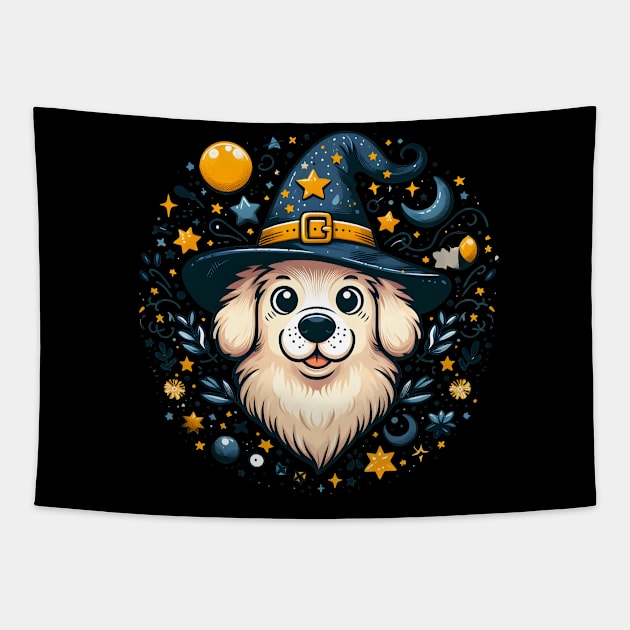 Funny Magician Dog Tapestry by Diwa