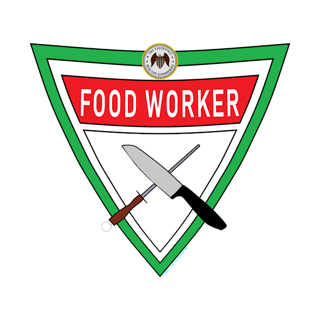 The Food Worker Essentials Shield by J. Rufus T-Shirtery