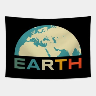 Planet Earth Retro 2 Tapestry