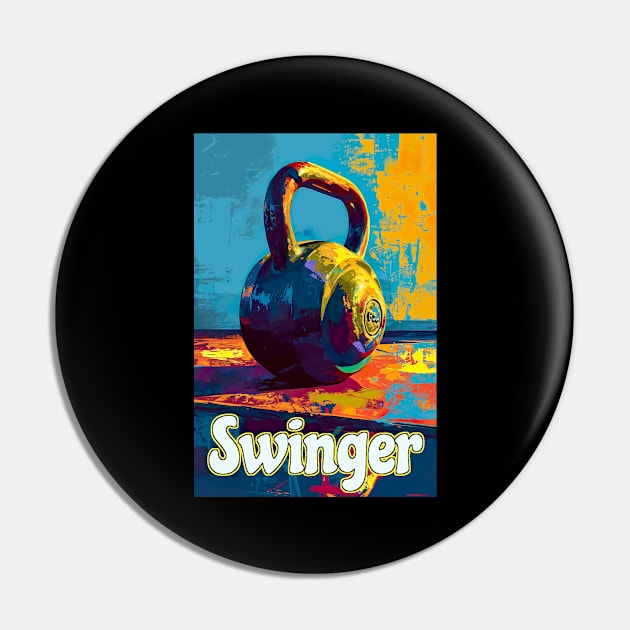 Kettlebell Swinger Pin by Yogimeister