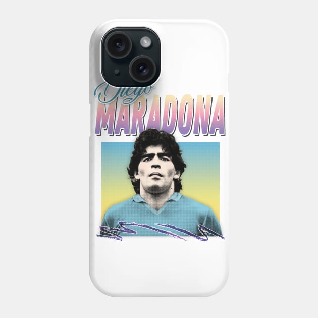 Diego Maradona / 90s Style Fanart Design Phone Case by DankFutura