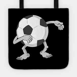 Funny dabbing soccer ball Tote