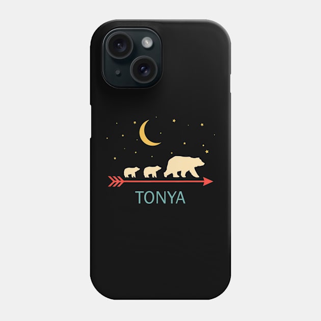 Tonya Name Gift Personalized Mama Bear With 2 Cubs Phone Case by crowominousnigerian 