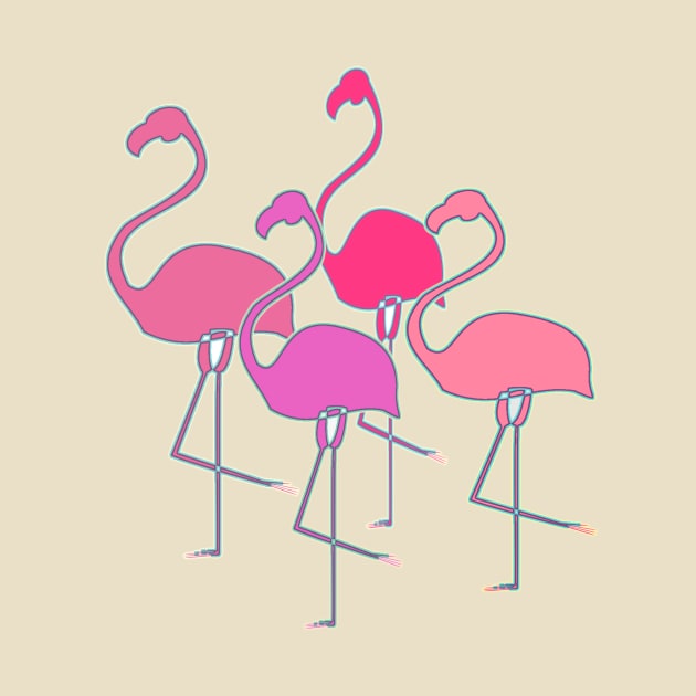 Can't Stop Flamingos-a-Go-Go by cnamejj