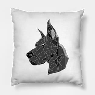 Great Dane Blue Stained Glass Pillow