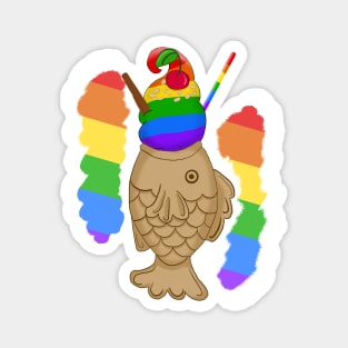 Pride Taiyaki Ice cream-Gay/LGBT flag Magnet