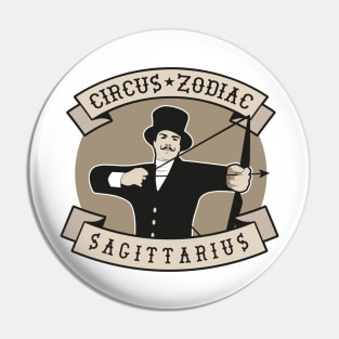 Zodiac Circus Emblem. Sagittarius. Pin