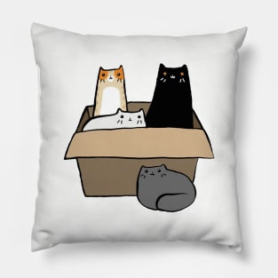 Cats in a Box Pillow