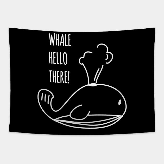 WHALE HELLO THERE Tapestry by HAIFAHARIS