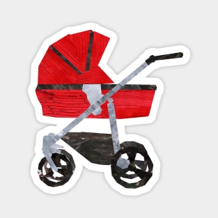 Red Pram Magnet