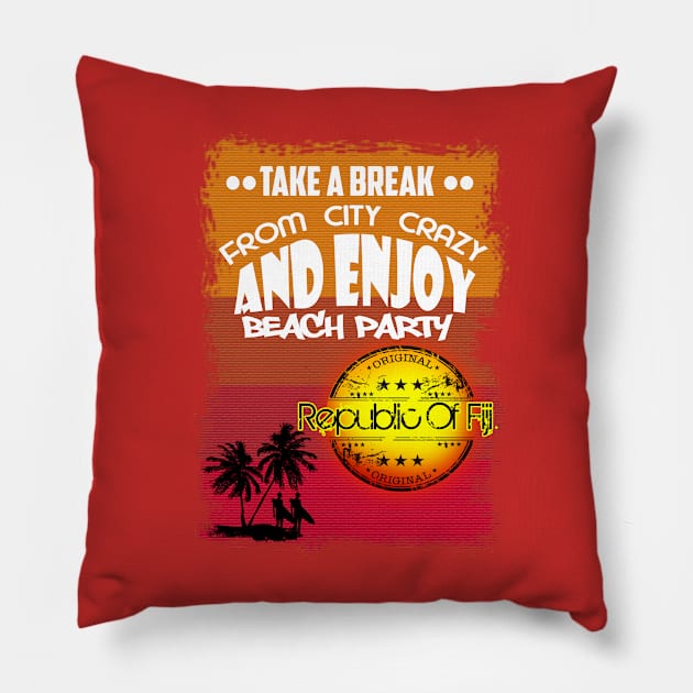 Fiji Summer Land Pillow by dejava