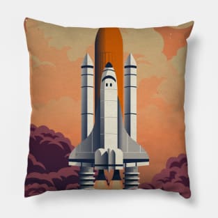 Out of this world Engineering!, NASA Space Shuttle — Vintage space poster Pillow