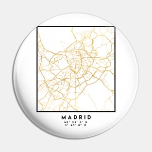 MADRID SPAIN CITY STREET MAP ART Pin