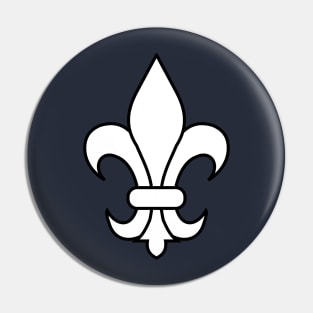 fleur de lis (white) Pin