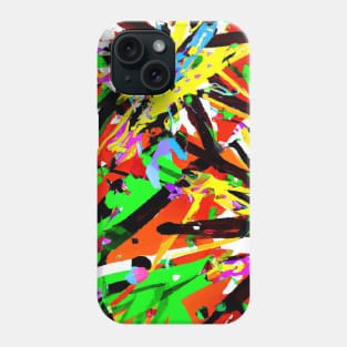 Abstract bright colourful background made from shattered triangles Phone Case