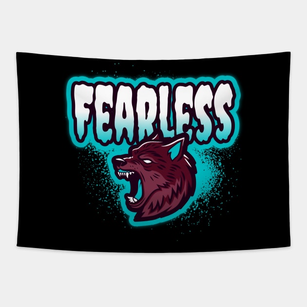 Fearless Wolf Tapestry by Wolf Clothing Co