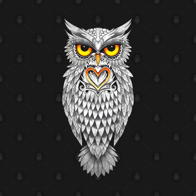 Owl Art Celtic by Sunset beach lover