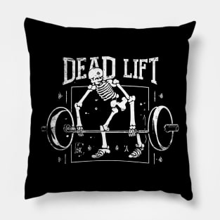 Dead Lift Skeleton Barbell Workout Gym Bodybuilding Unisex Pillow