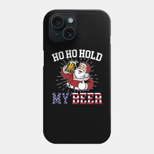 Ho Ho Hold My Beer Funny Christmas Santa Summer Vacation Phone Case