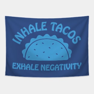 Inhale Tacos Tapestry