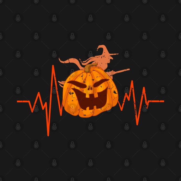 Pumpkin Heartbeat Funny Halloween by alcoshirts