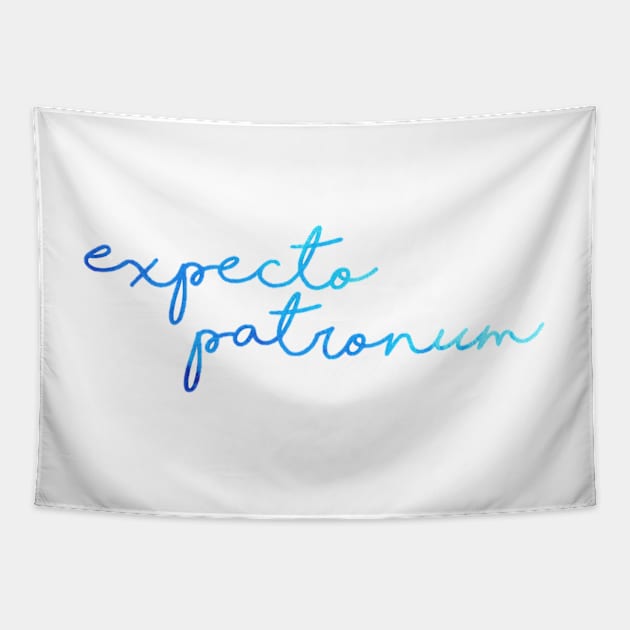 Blue Expecto Patronum Tapestry by annmariestowe