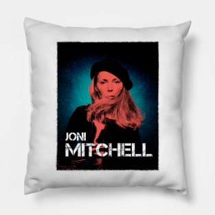 Joni Mitchell // 1970s Fan Art Design Pillow