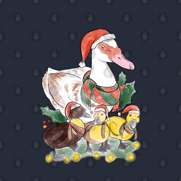 Christmas duck by Jurassic Ink