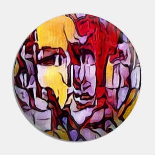 Abstract woman portrait Pin