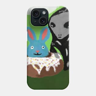 alien wants rabbit donut Phone Case