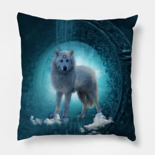 Wonderful white wolf Pillow