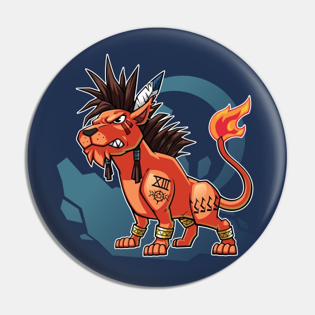 Red XIII Chibi FF7 Pin by Xar623