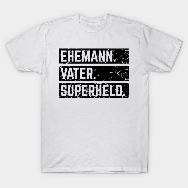 Kilauea Mountain kortademigheid beoefenaar Ehemann Vater Superheld (Super Papa / Superpapa / Vintage / Black) -  Ehemann Vater Superheld - T-Shirt | TeePublic