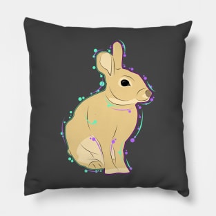 bubbly rabbit Pillow
