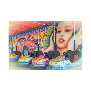 Colourful fairground dodgems, Brighton T-Shirt