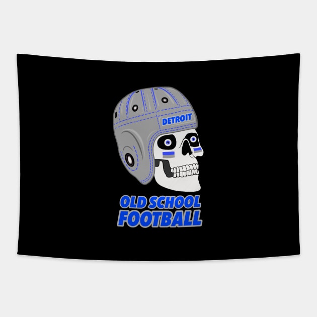 DETROIT OLD SCHOOL FOOTBALL Tapestry by DRAWGENIUS