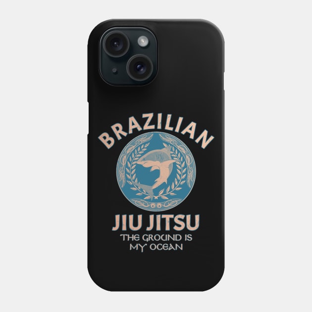 Jiu Jitsu Shark. The ground is my Ocean Phone Case by NicGrayTees