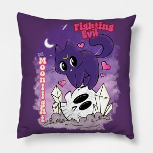 Fighting Evil By Moonlight Pillow