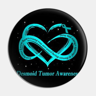 I Wear Teal For Desmoid Tumor Awareness Pin