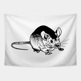 Rat Hand Drawn Tapestry