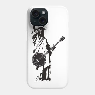 Vintage Banjo Bluegrass Playing Patriotic USA American Phone Case