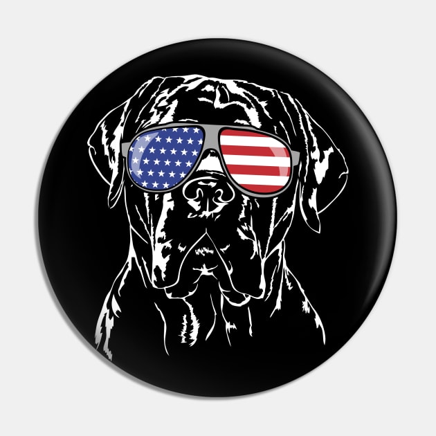 Cane Corso Italiano American Flag sunglasses patriotic dog Pin by wilsigns