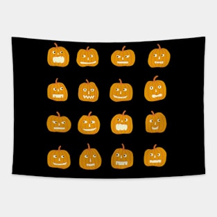 Halloween Pumpkins Tapestry