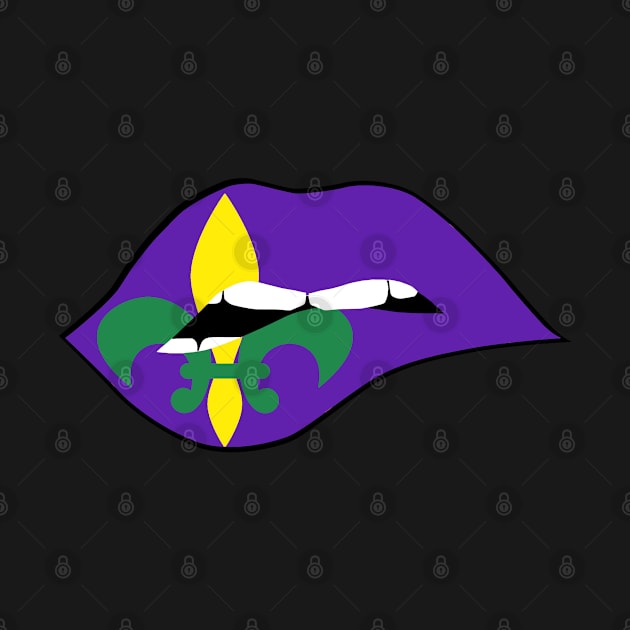 purple lips kiss, Funny Mardi Gras, fat tuesday by benyamine